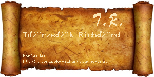 Törzsök Richárd névjegykártya