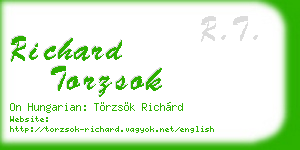 richard torzsok business card