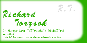 richard torzsok business card